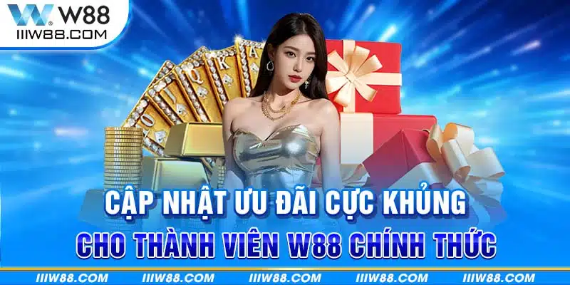 Cập nhật ưu đãi cực khủng cho thành viên W88 chính thức